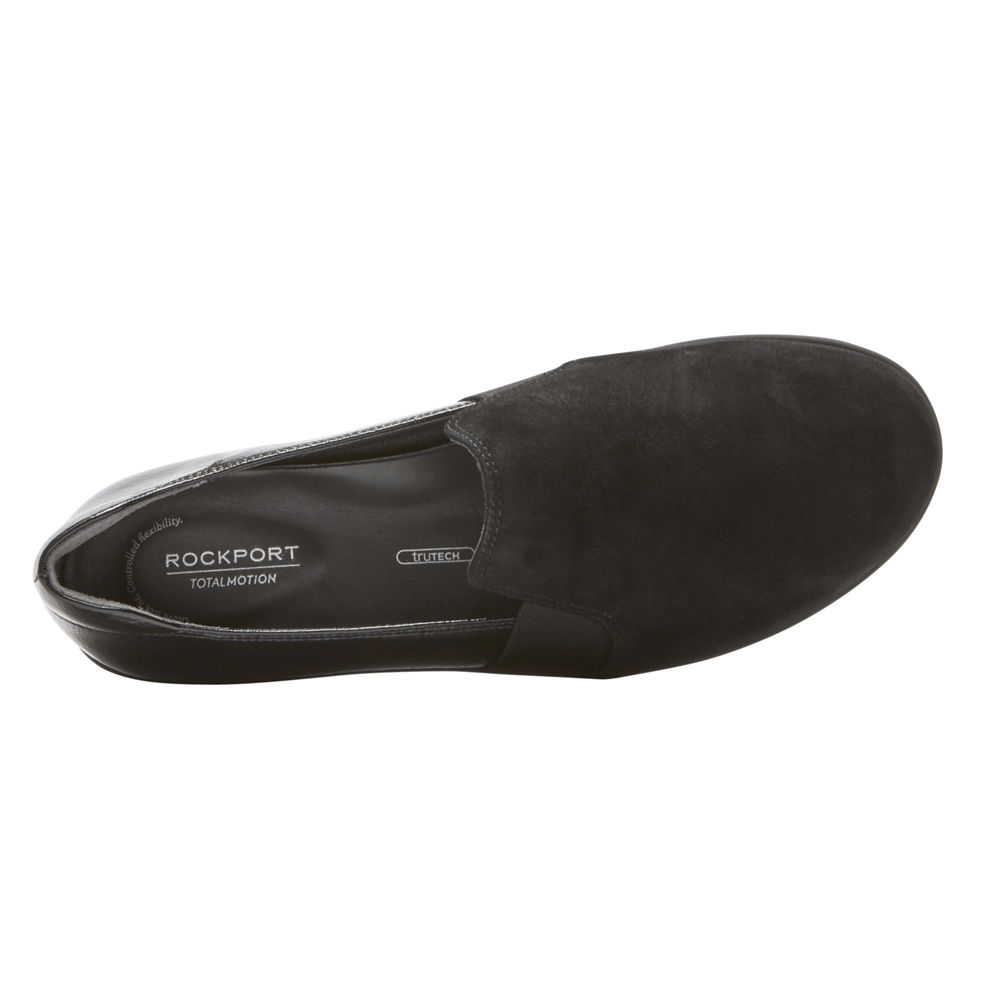 Slip-Ons Rockport Mujer Mexico - Truflex Chenole Negros - LEYDX3719